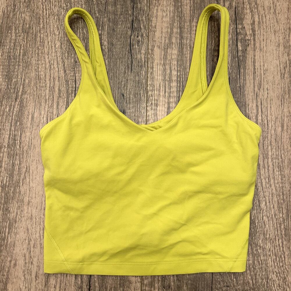 Lululemon Athletica Workout Yoga Pilates Align Yellow Pear Tank Top Size 4